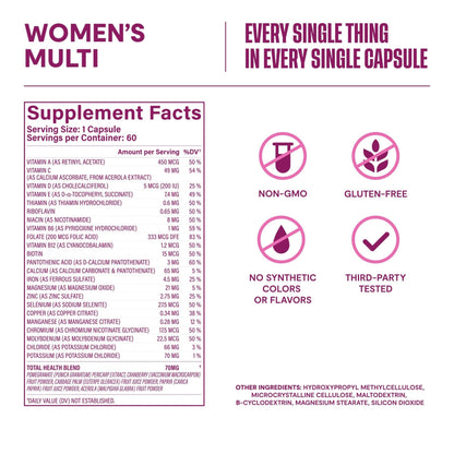 Habit Womens Multi Supplement (60 Capsules) - New Look, Supports General Health & Wellness, 23 Essential Vitamins and Minerals, Fruit extracts - PrimeBioHealth - canada supplements