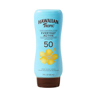 Hawaiian Tropic Everyday Active Sunscreen Lotion, SPF 50 Sunblock, 8 Fl Oz - PrimeBioHealth - canada supplements