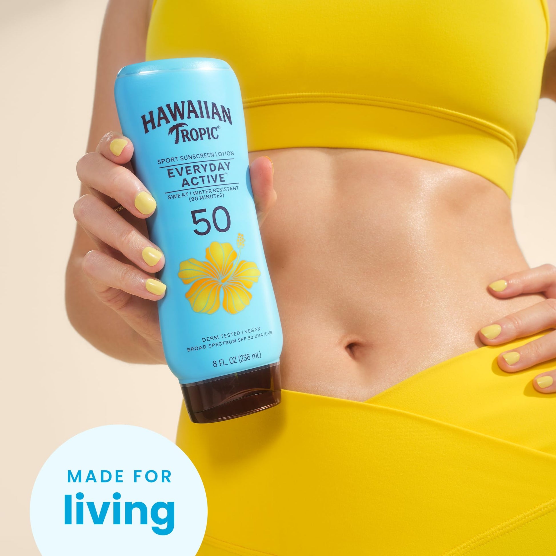 Hawaiian Tropic Everyday Active Sunscreen Lotion, SPF 50 Sunblock, 8 Fl Oz - PrimeBioHealth - canada supplements