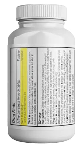 Health Pharma Aspirin 81 mg (1000 Enteric Coated Tablets) | Adult Low Dose Strength Pain Reliever (NSAID) | Safe Pain Relief for Minor Aches and Pain | Value Pack Generic - PrimeBioHealth - canada supplements