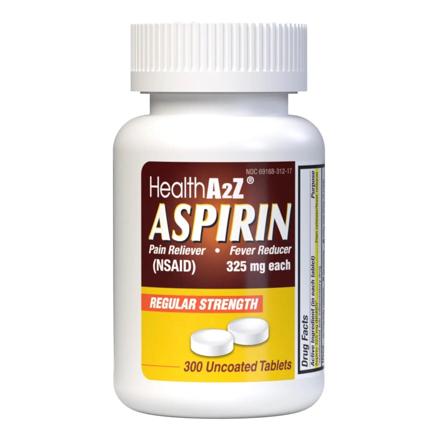 HealthA2Z® Aspirin 325mg | Uncoated Tablets |Original Strength | Pain Reliver | Fever Reducer | Compare to Bayer® Active Ingredients… (300 Counts) - PrimeBioHealth - canada supplements