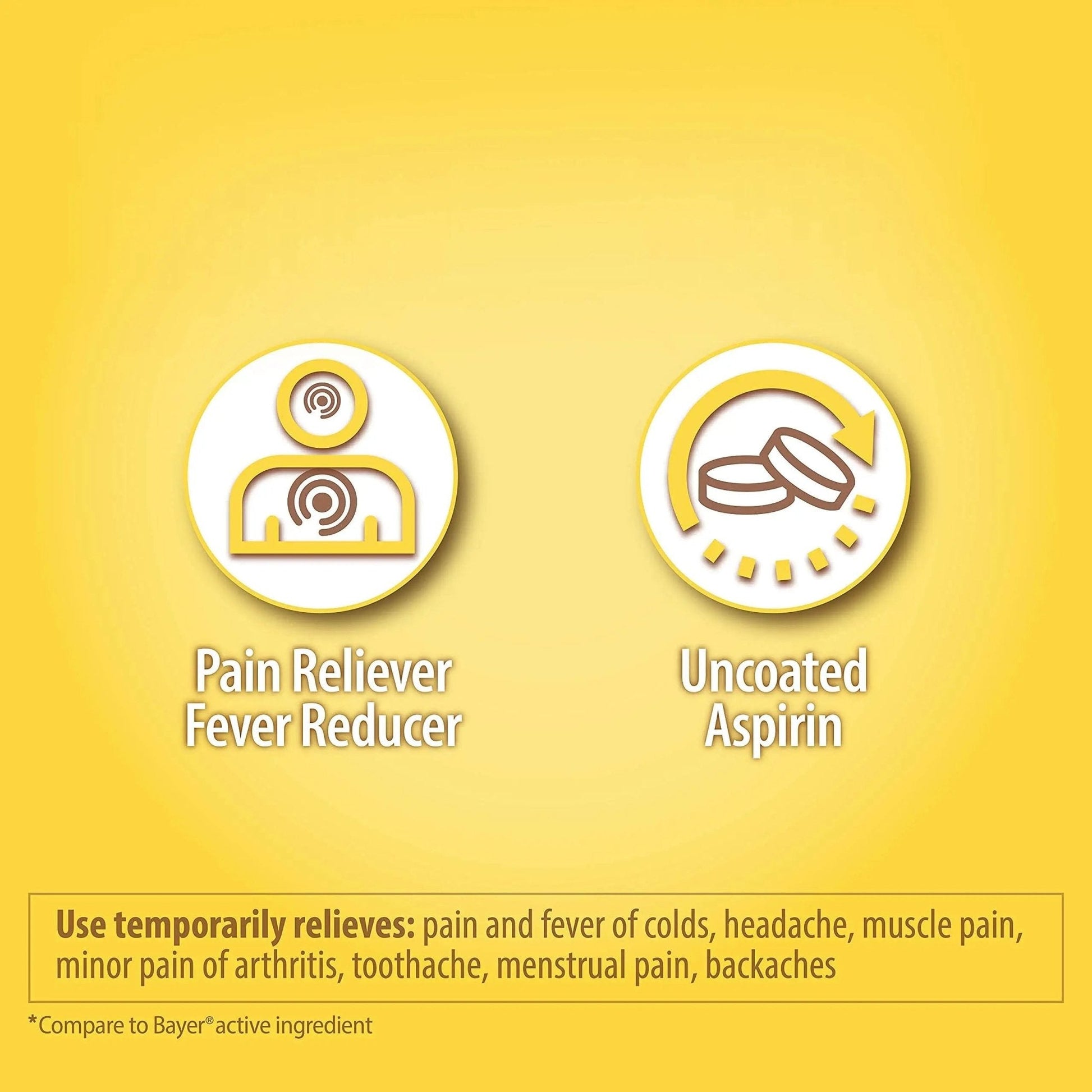 HealthA2Z® Aspirin 325mg | Uncoated Tablets |Original Strength | Pain Reliver | Fever Reducer | Compare to Bayer® Active Ingredients… (300 Counts) - PrimeBioHealth - canada supplements