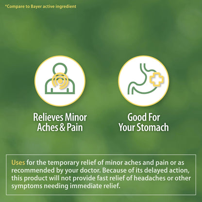HealthA2Z® Aspirin 81 mg | Low Strength | Enteric Coated | Pain Relief | Reduces Minor Aches Muscle Pain & Cramps | Fever Reducer | Reduces Headache (365 Counts) - PrimeBioHealth - canada supplements