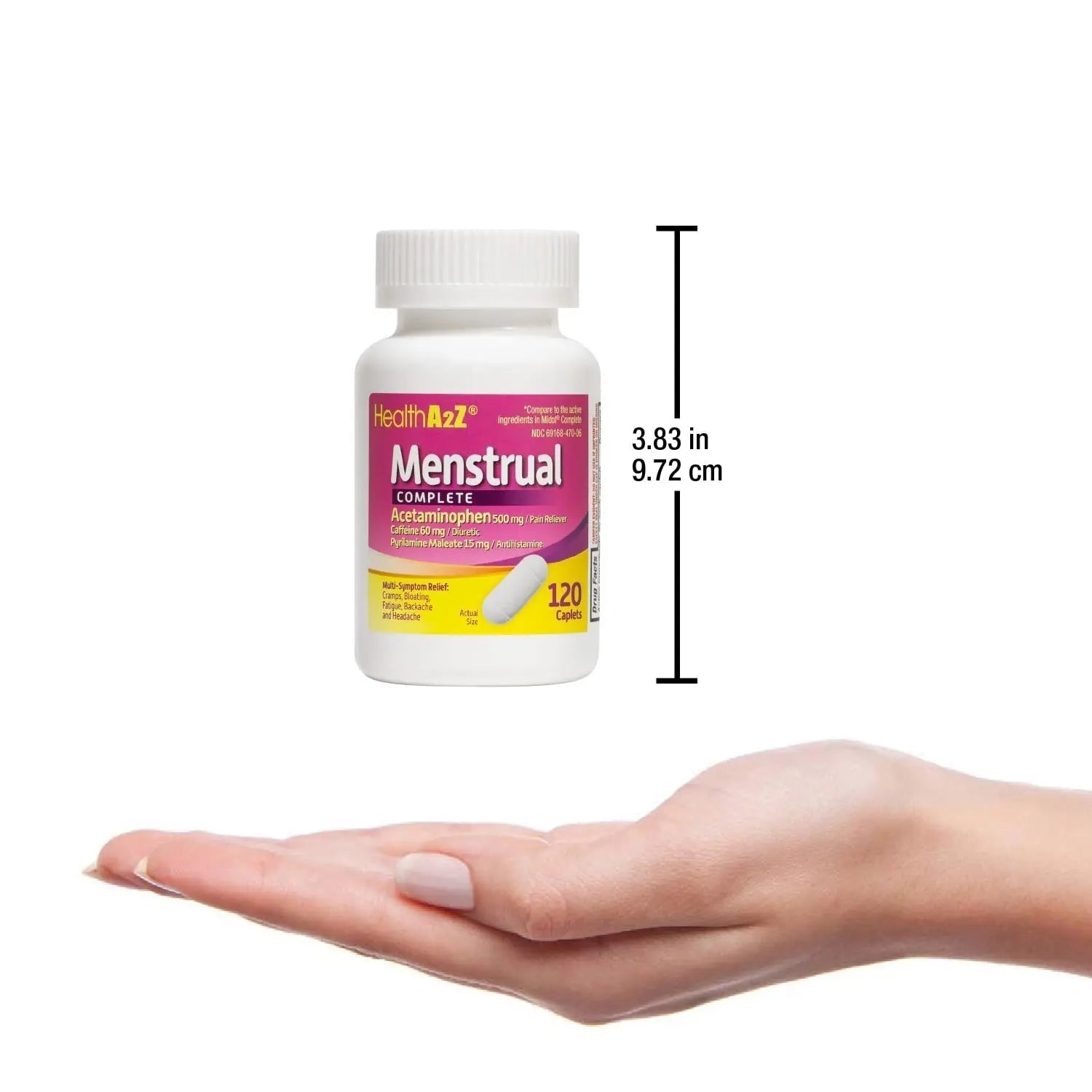 HealthA2Z® Menstrual Complete Pain Relief Tablets | Relieves Cramps, Bloating, Fatigue, Backache & Headache (120 Counts) (Pack of 2) - PrimeBioHealth - canada supplements