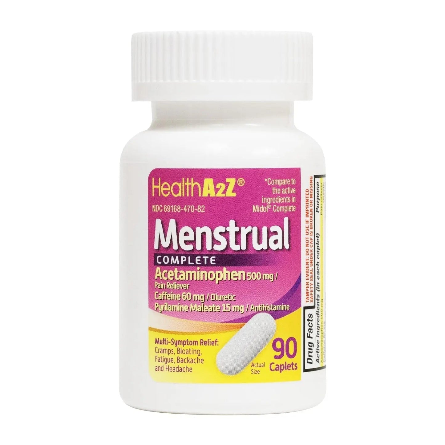 HealthA2Z® Menstrual Complete Pain Relief Tablets | Relieves Cramps, Bloating, Fatigue, Backache & Headache (90 Counts) - PrimeBioHealth - canada supplements