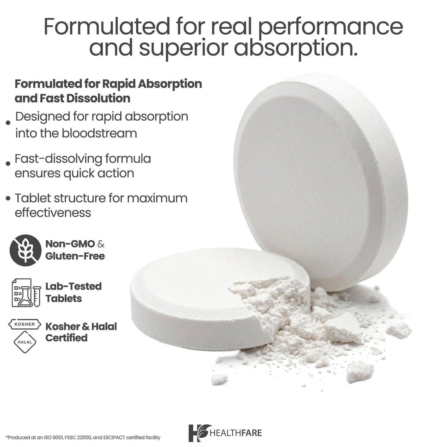 HealthFare Lithium Orotate Supplement 130mg | 200 Vegetarian Tablets | High Bioavailability Trace Mineral | Mood, Brain & Memory Support - PrimeBioHealth - canada supplements