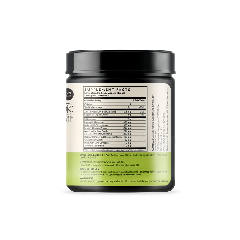 Healthy Gut Green Apple | 30-Servings with L-Glutamine, Zinc, Glucosamine, Slippery Elm Bark, Marshmallow Root and More! - PrimeBioHealth - canada supplements