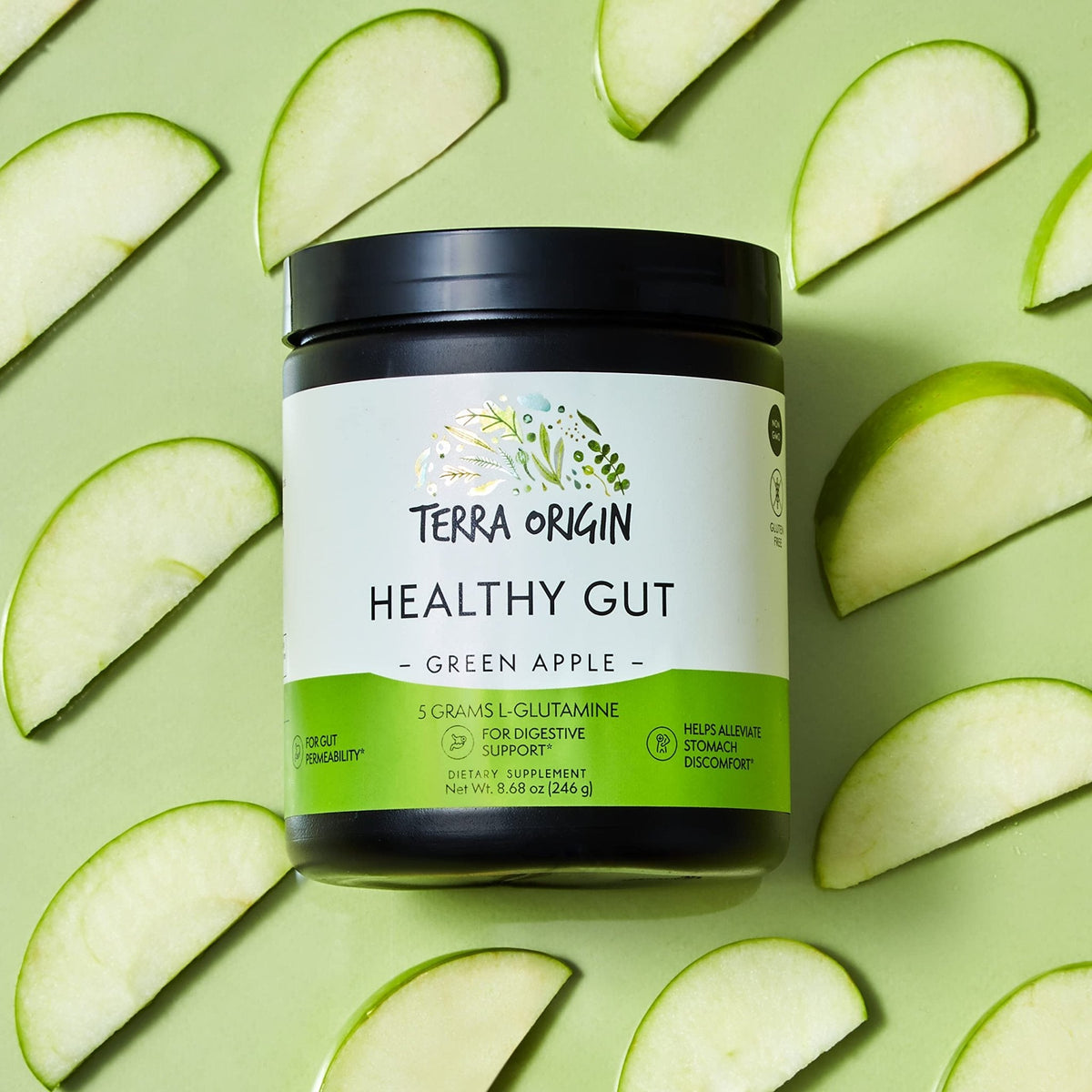 Healthy Gut Green Apple | 30-Servings with L-Glutamine, Zinc, Glucosamine, Slippery Elm Bark, Marshmallow Root and More! - PrimeBioHealth - canada supplements