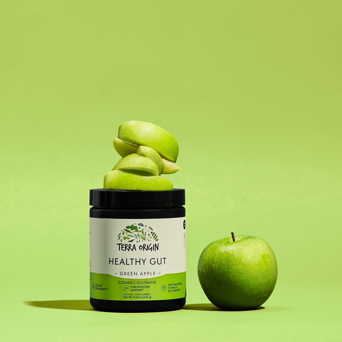 Healthy Gut Green Apple | 30-Servings with L-Glutamine, Zinc, Glucosamine, Slippery Elm Bark, Marshmallow Root and More! - PrimeBioHealth - canada supplements