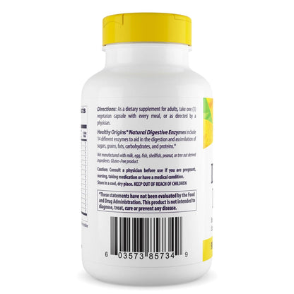 Healthy Origins Digestive Enzymes, 180 Veggie Capsules - Broad Spectrum, Multi-Enzyme Blend with Protease, Amylase & Lipase - Supports GI Comfort - PrimeBioHealth - canada supplements