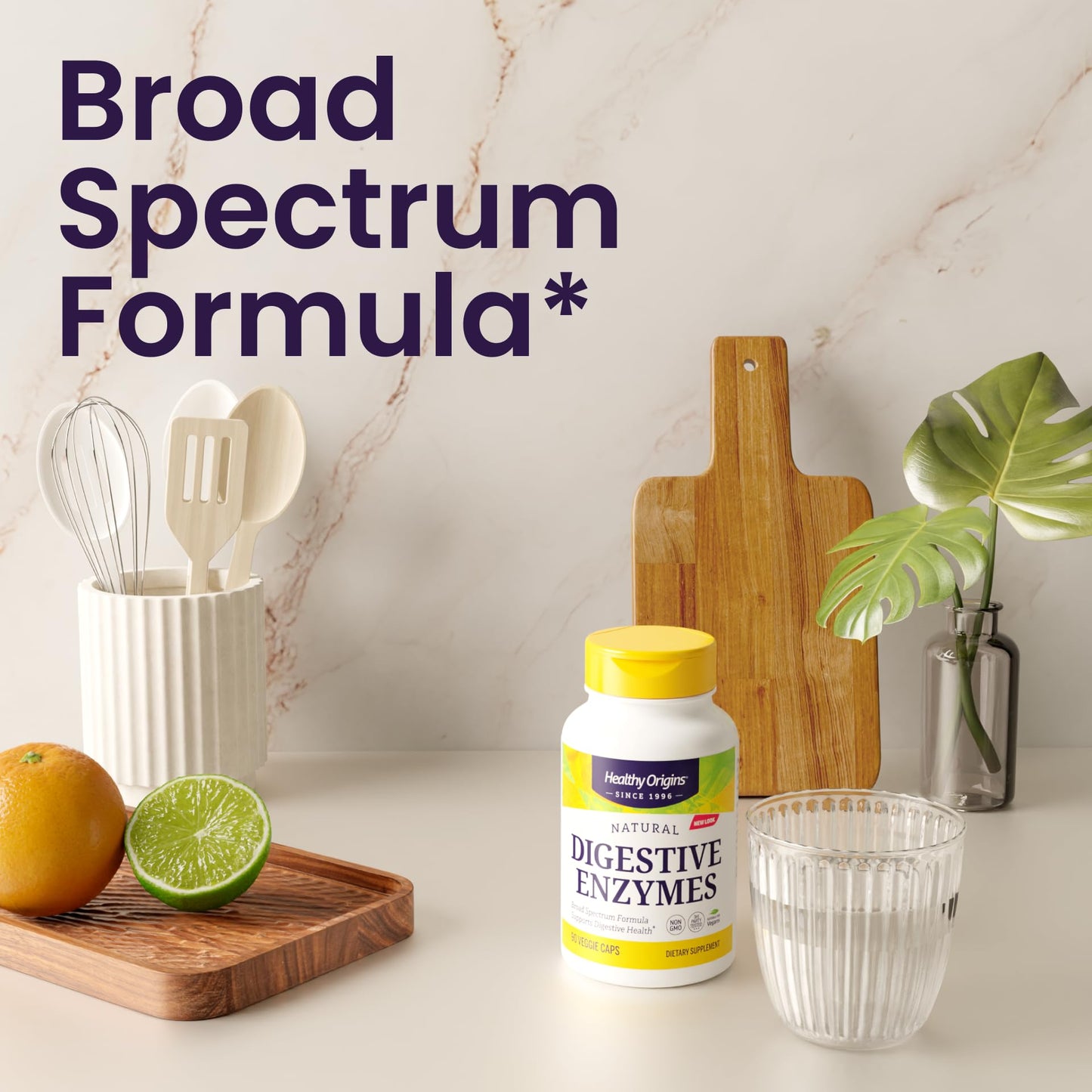 Healthy Origins Digestive Enzymes, 90 Veggie Capsules - Broad Spectrum, Multi-Enzyme Blend with Protease, Amylase & Lipase - Supports GI Comfort, - PrimeBioHealth - canada supplements