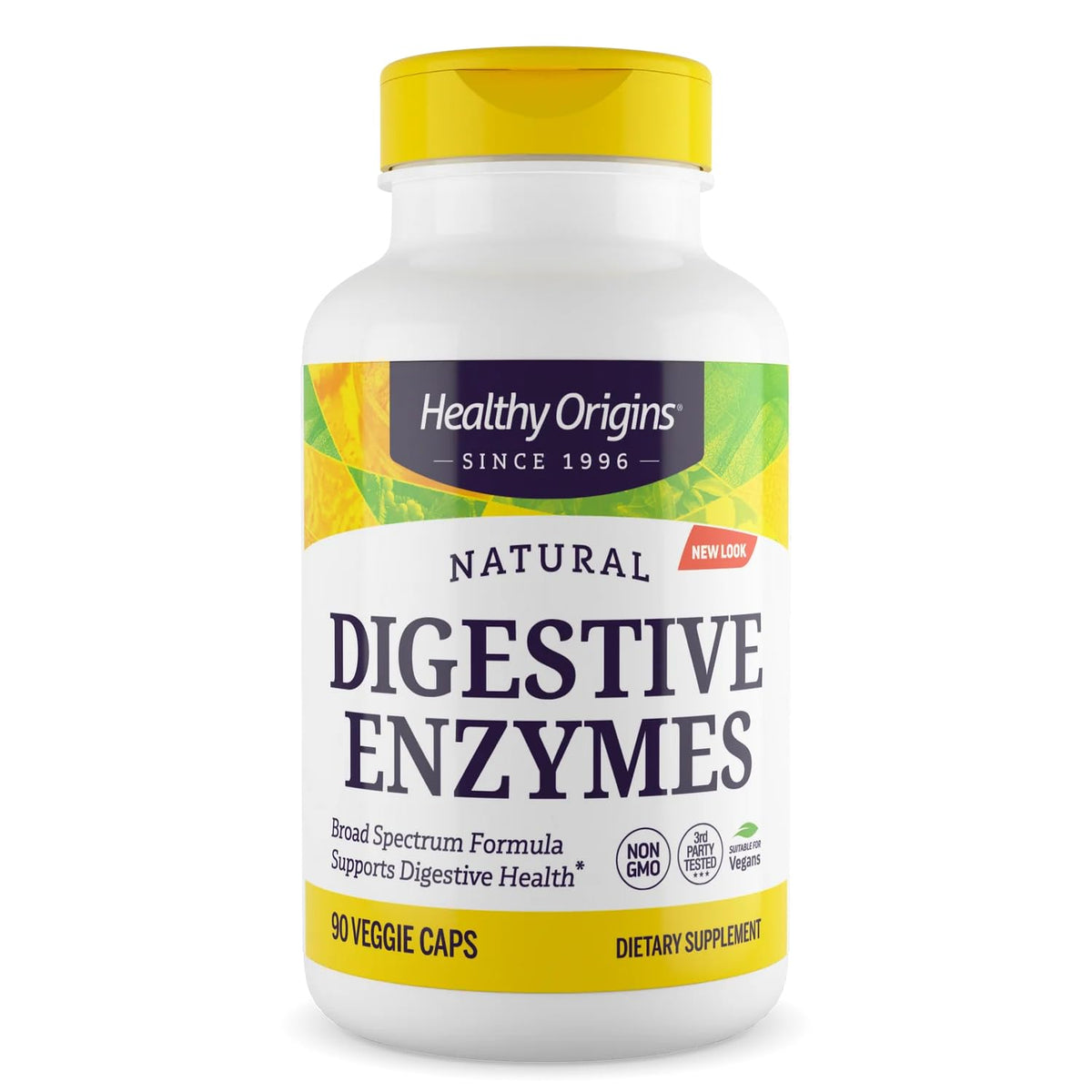 Healthy Origins Digestive Enzymes, 90 Veggie Capsules - Broad Spectrum, Multi-Enzyme Blend with Protease, Amylase & Lipase - Supports GI Comfort, - PrimeBioHealth - canada supplements