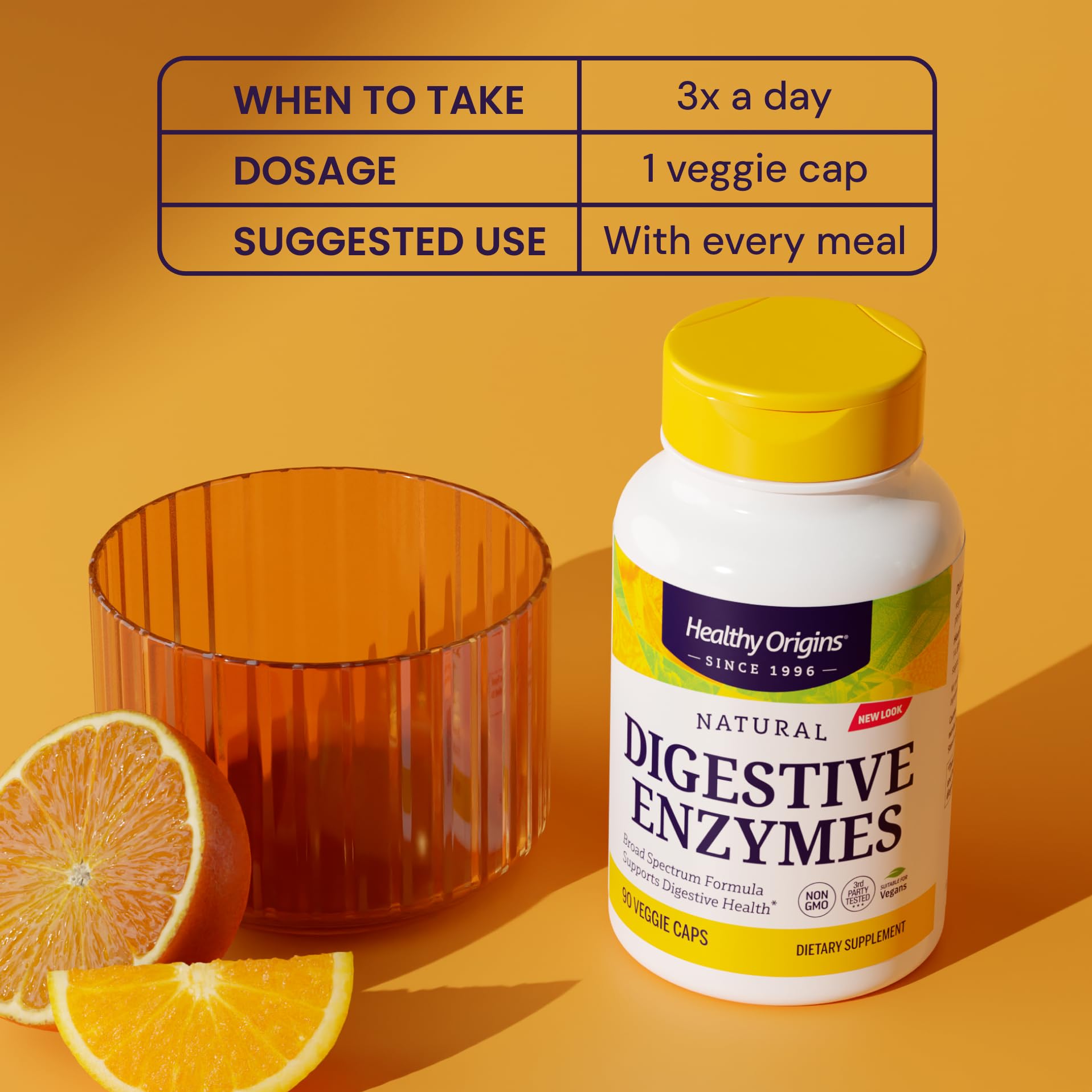 Healthy Origins Digestive Enzymes, 90 Veggie Capsules - Broad Spectrum, Multi-Enzyme Blend with Protease, Amylase & Lipase - Supports GI Comfort, - PrimeBioHealth - canada supplements