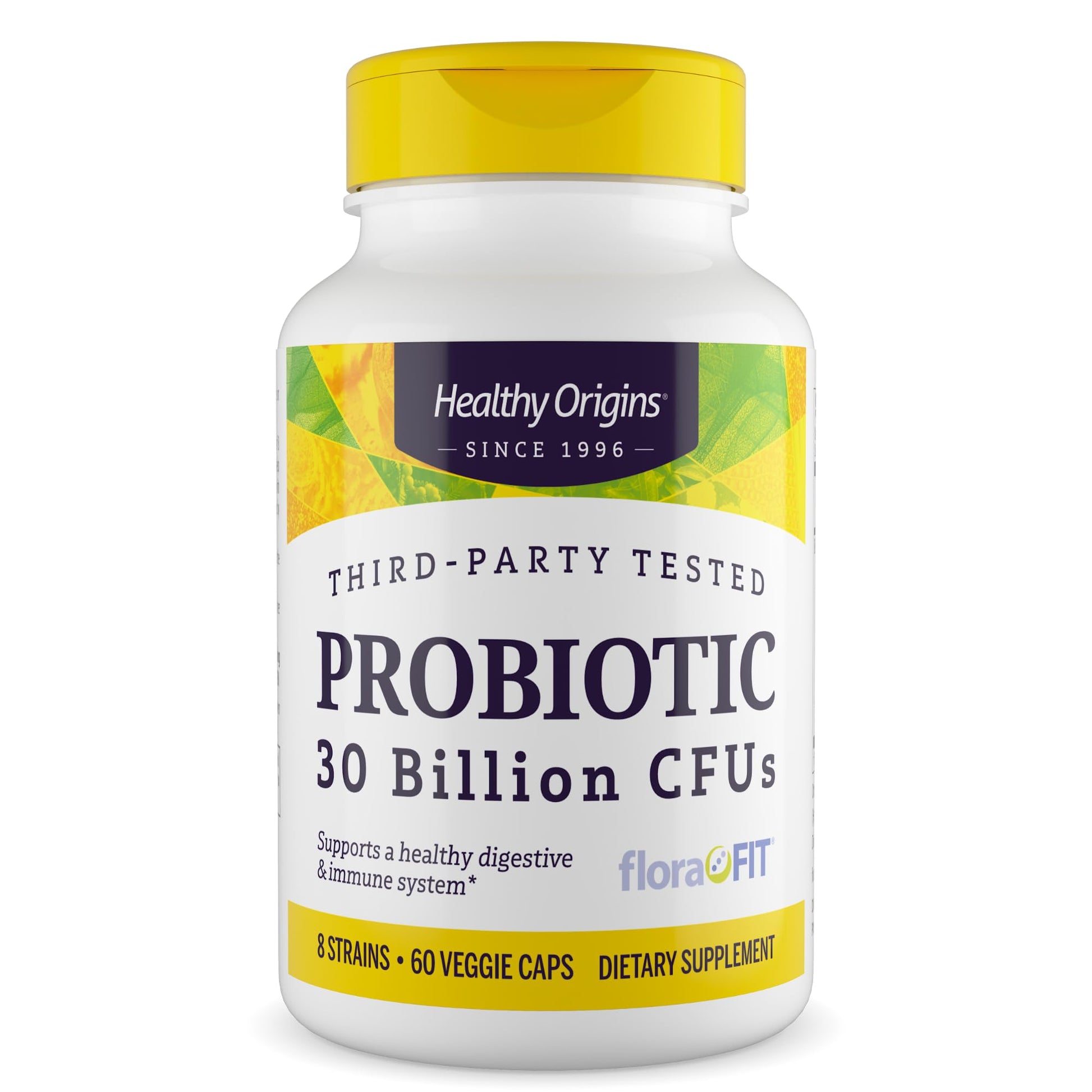 Healthy Origins Probiotic 30 Billion CFUs, 60 Veggie Capsules - 8 Clinically Studied Strains Including Lactobacillus & Bifidobacterium - Supports Microbiom - PrimeBioHealth - canada supplements