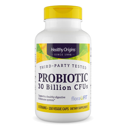 Healthy Origins Probiotic 30 Billion CFU's (Shelf Stable, Non-GMO, Gluten Free, Digestive Health, Gut Health, Immune Support), 150 Veggie Caps - PrimeBioHealth - canada supplements