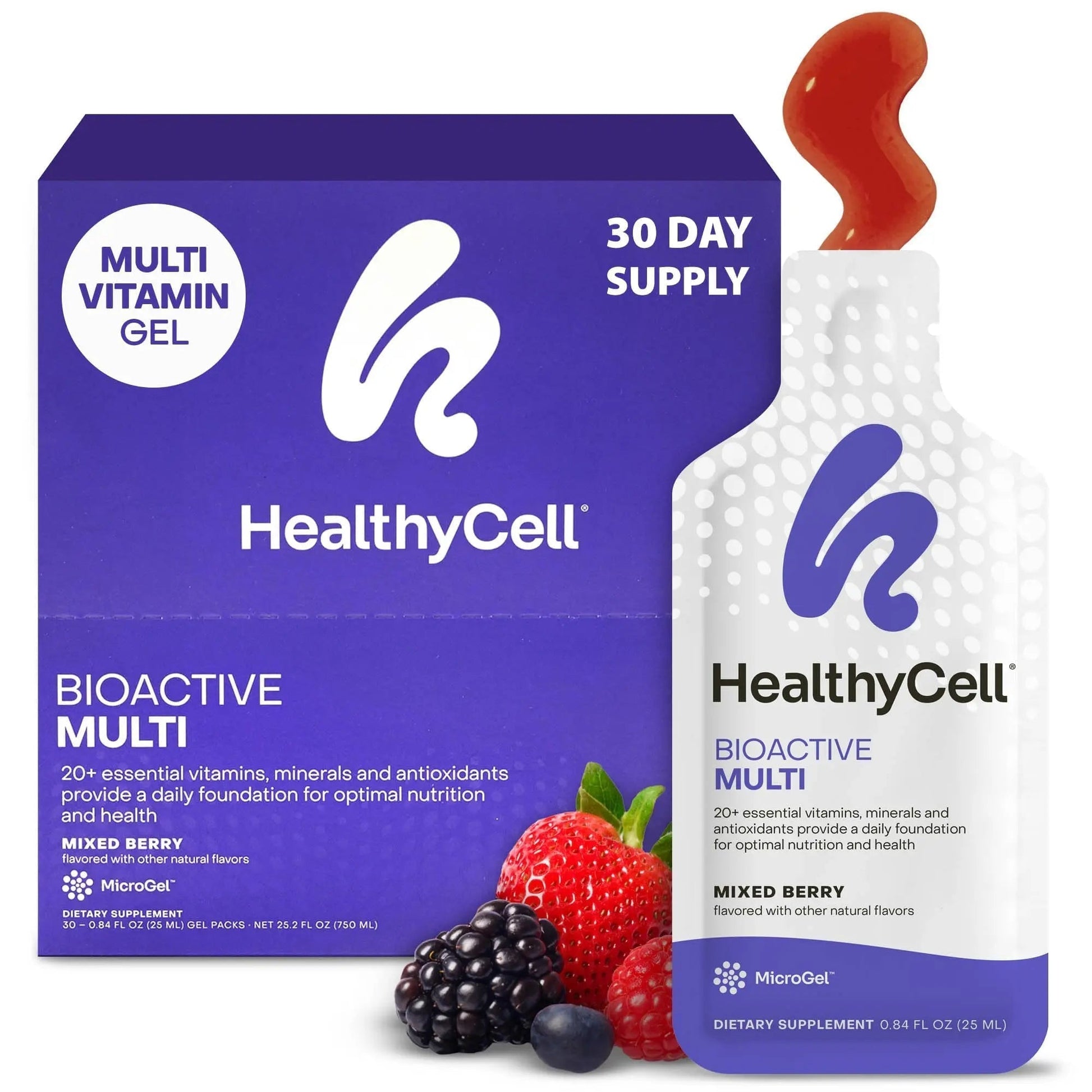 Healthycell Bioactive Daily Liquid Multivitamin for Men & Women – 20+ Essential Vitamins, Minerals & Antioxidants for Brain - PrimeBioHealth - canada supplements