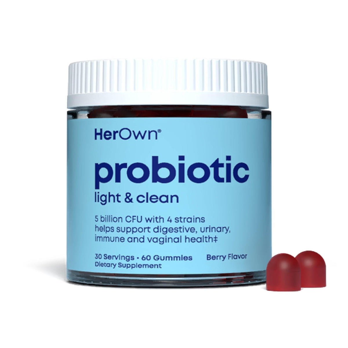 her own Probiotic & Prebiotic Gummy, Supports Digestive Health, Promotes Healthy Gut, Supports Immune Health, 5 Billion CFUs, Gluten and Soy Free, - PrimeBioHealth - canada supplements
