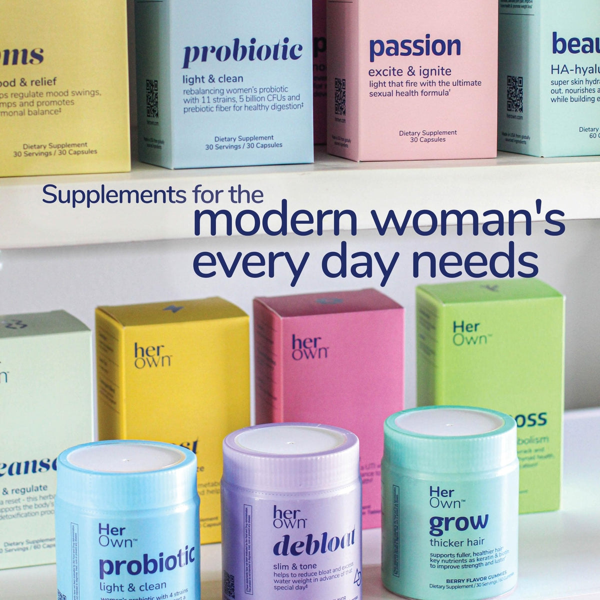 her own Probiotic & Prebiotic Gummy, Supports Digestive Health, Promotes Healthy Gut, Supports Immune Health, 5 Billion CFUs, Gluten and Soy Free, - PrimeBioHealth - canada supplements