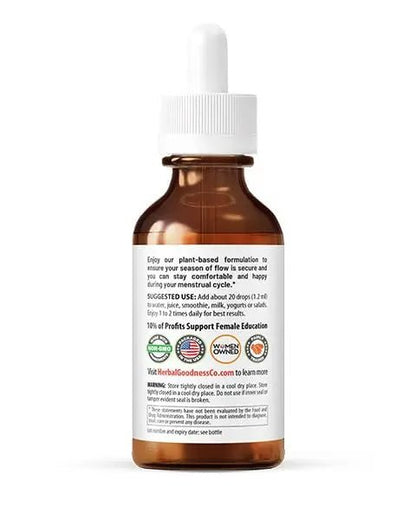 Herbal Goodness Secure in My Flow | Menstrual Support Supplements | Slow Flow Menstrual Supplements, Mood Support, Hormone Health, Aids Relaxation, Metabolic Support 2oz - PrimeBioHealth - canada supplements