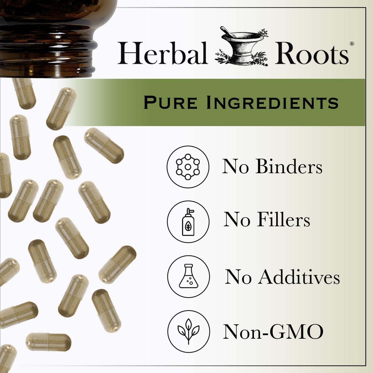 Herbal Roots Ginger Supplement | Organic Ginger Root Capsules | 1,200 mg of Pure Ginger Powder per Serving | 60 Vegan Capsules - PrimeBioHealth - canada supplements