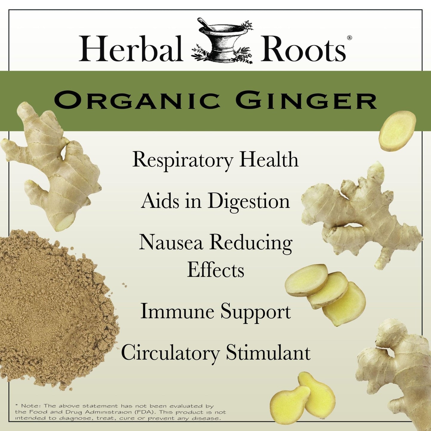 Herbal Roots Ginger Supplement | Organic Ginger Root Capsules | 1,200 mg of Pure Ginger Powder per Serving | 60 Vegan Capsules - PrimeBioHealth - canada supplements