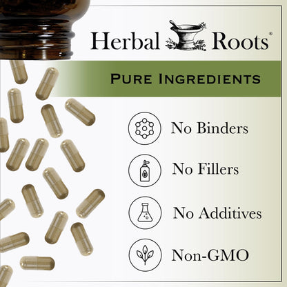 Herbal Roots Organic Hawthorn Berry Capsules | Extra Strength 1,200mg per Serving | 60 Vegan Capsules - PrimeBioHealth - canada supplements
