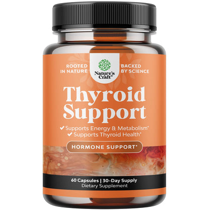 Herbal Thyroid Support Complex - Potent Kelp Iodine Supplement with L Tyrosine, Bladderwrack, Selenium & Pure Ashwagandha for Hormone Balance - PrimeBioHealth - canada supplements