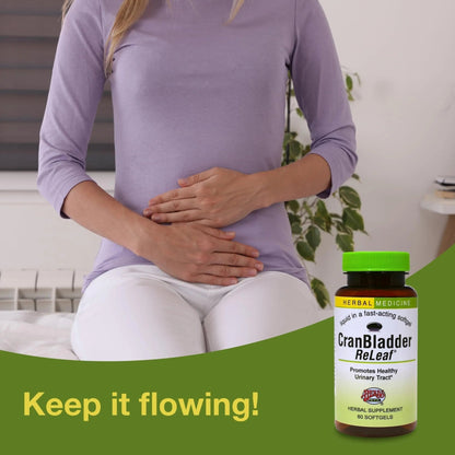 Herbs Etc. CranBladder ReLeaf Softgels - Bladder Health Support - Natural Supplement Formula to Aid Urinary Health & Comfort - Optimal Urinary Support with Cranberry - 60 Softgels (60 Servings) - PrimeBioHealth - canada supplements
