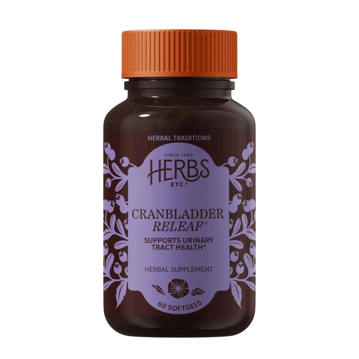Herbs Etc. CranBladder ReLeaf Softgels - Bladder Health Support - Natural Supplement Formula to Aid Urinary Health & Comfort - Optimal Urinary Support with Cranberry - 60 Softgels (60 Servings) - PrimeBioHealth - canada supplements