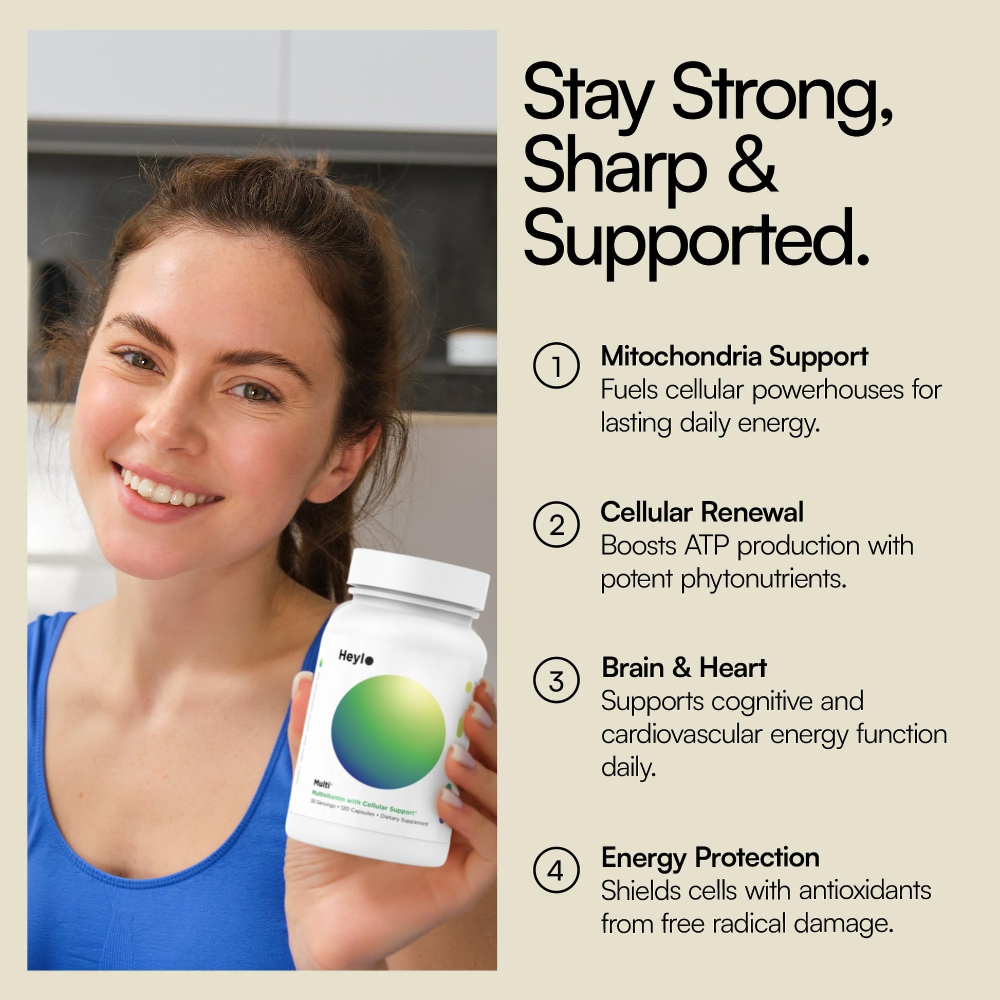 Heylo Multi+ Advanced Multivitamin Supplement – Boosts Energy, Enhances Immune Support, Provides Antioxidant Protection, Promotes Detoxification - PrimeBioHealth - canada supplements