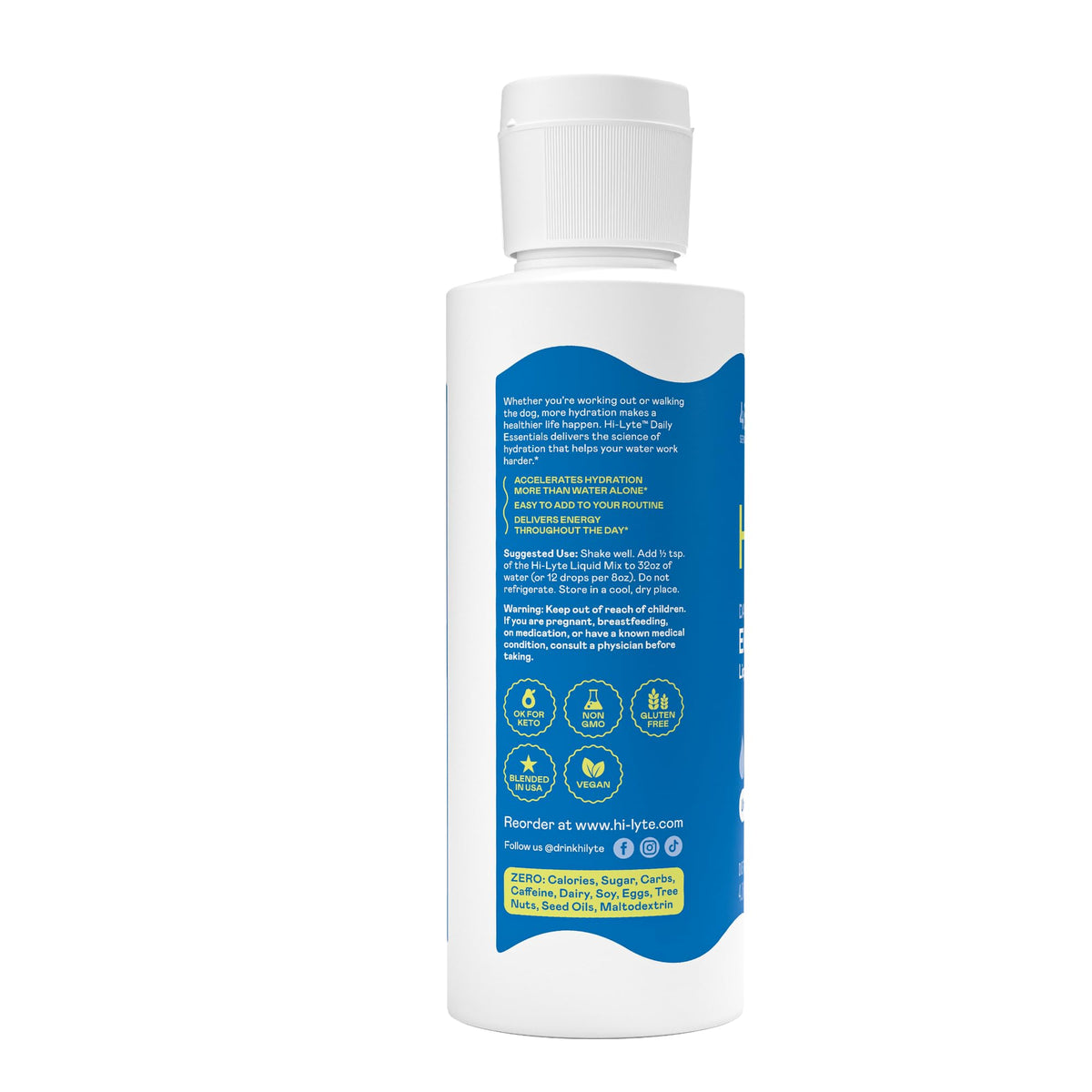 Hi-Lyte Electrolytes for Fasting, Immune Support and Rapid Hydration | 48 Servings | NO Calories NO Sugar | 20%+ More Potassium, Magnesium & Zinc - PrimeBioHealth - canada supplements