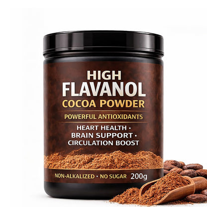 High Flavanol Cocoa Powder, Flavanol Rich Cocoa Powder– 1200mg Cocoa Flavanols – 10X More Flavanols – Supports Heart Health, Nitric Oxide & Energy - PrimeBioHealth - canada supplements