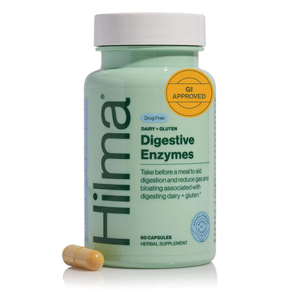 Hilma Digestive Enzymes for Women, Bloating Relief with Turmeric, Dandelion Root and Gluten Digestive Enzymes, Natural Gluten - PrimeBioHealth - canada supplements