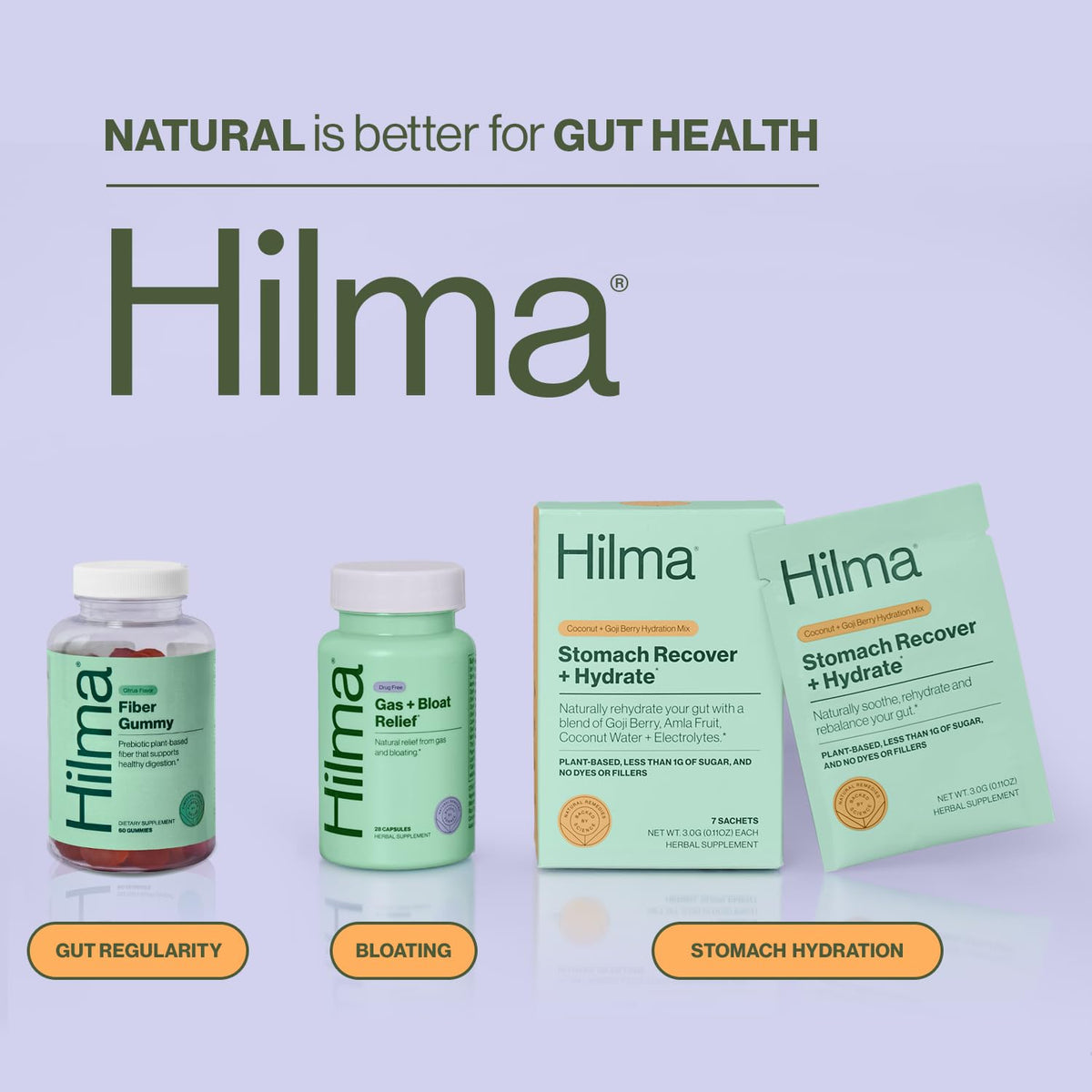 Hilma Prebiotic Fiber Gummies, Daily Fiber Supplement, Gummies for Adults, Supports Gut Health for Women and Promotes Regularity, - PrimeBioHealth - canada supplements