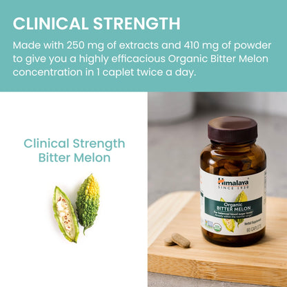 Himalaya Organic Bitter Melon - Herbal Glucose Metabolism Support - USDA Organic, Non-GMO, Vegan, Gluten Free - PrimeBioHealth - canada supplements