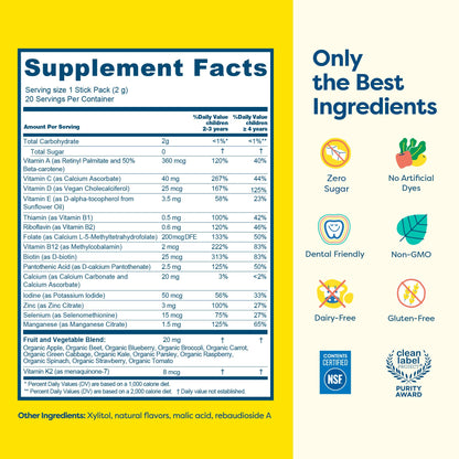 Hiya Kids Multivitamin – 15+ Essential Vitamins & Minerals with Fruits & Veggies for Ages 2+, Supports Growth, Development & Immune - PrimeBioHealth - canada supplements