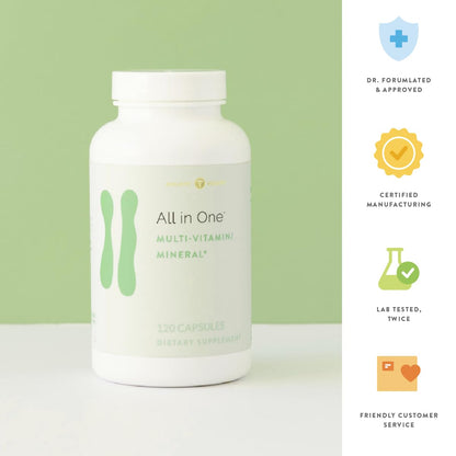 Holistic Health All in ONE Multi Vitamin and Mineral for Antioxidant Boost, Multi Minerals Supplement for Supporting Methylation - PrimeBioHealth - canada supplements