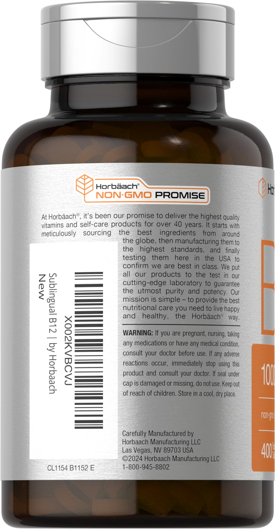Horbaach Vitamin B12 1000 mcg Sublingual | 400 Fast Dissolve Tablets | Methylcobalamin Supplement for Women and Men - PrimeBioHealth - canada supplements
