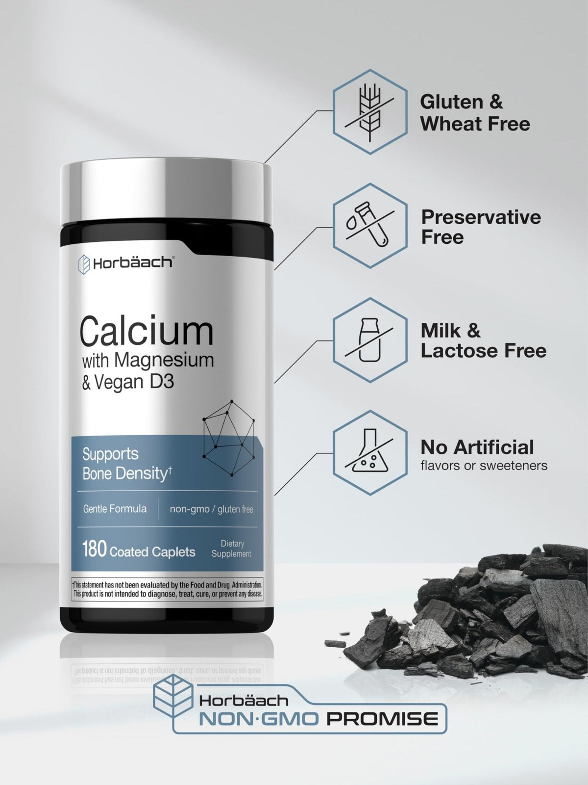 Horbäach Calcium Magnesium D3 | 180 Coated Caplets | Supports Bone Density | Supplement for Men and Women - PrimeBioHealth - canada supplements