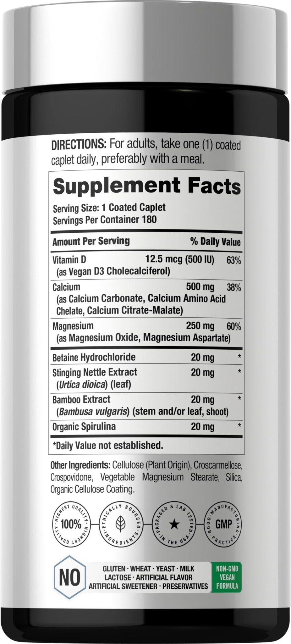 Horbäach Calcium Magnesium D3 | 180 Coated Caplets | Supports Bone Density | Supplement for Men and Women - PrimeBioHealth - canada supplements