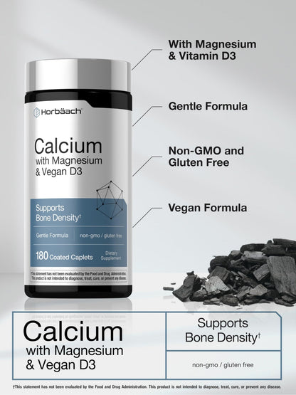 Horbäach Calcium Magnesium D3 | 180 Coated Caplets | Supports Bone Density | Supplement for Men and Women - PrimeBioHealth - canada supplements