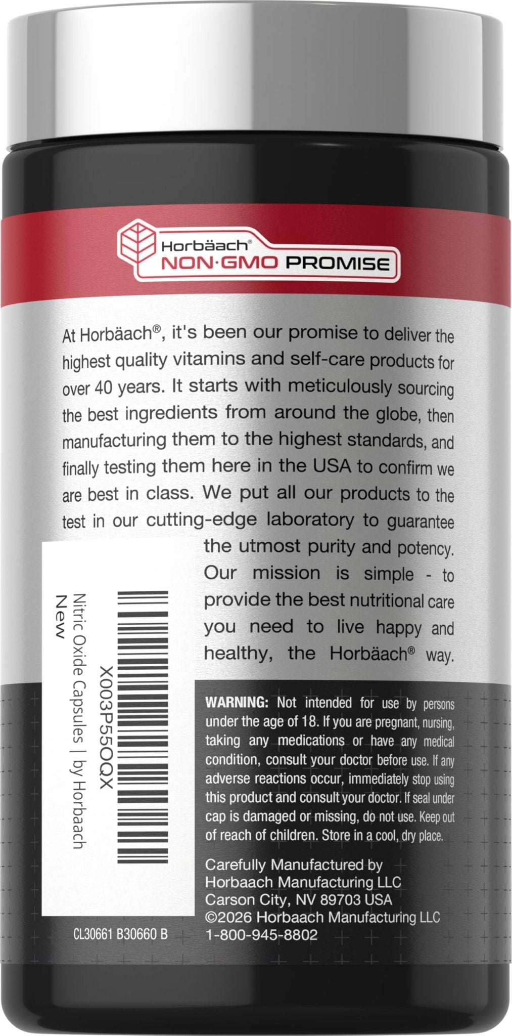 Horbäach Nitric Oxide Beet Root Capsules | 180 Count | with Nitrates and Precursor | for Men and Women | Vegetarian, Non-GMO, Gluten Free Supplement - PrimeBioHealth - canada supplements
