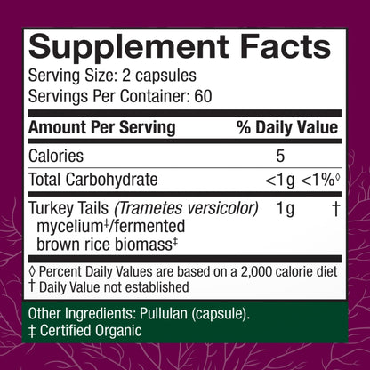 Host Defense Turkey Tail Capsules - Digestive Health & Immune Response Support Supplement - Mushroom Supplement for Gastrointestinal - PrimeBioHealth - canada supplements