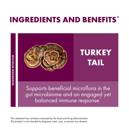 Host Defense Turkey Tail Capsules - Digestive Health & Immune Response Support Supplement - Mushroom Supplement for Gastrointestinal - PrimeBioHealth - canada supplements