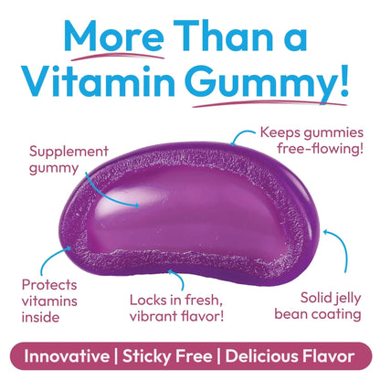Human Beanz Multivitamin Jelly Bean Gummies with Zinc for Kids, Immune Support Dietary Supplements, Vegetarian, 120 Berry Blast Jelly Beans, Kosher - PrimeBioHealth - canada supplements