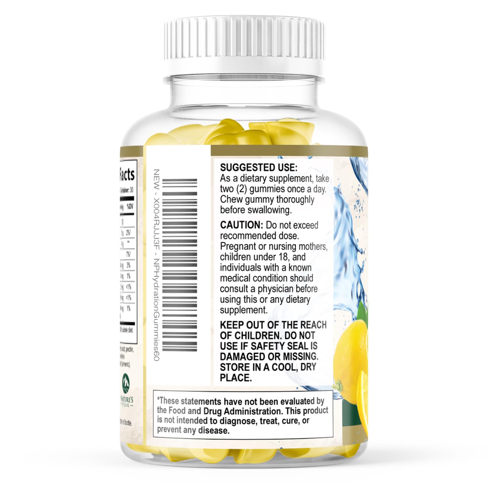 Hydration Electrolyte Gummies - Daily Liquid Replenisher Gummy - Electrolyte Multiplier with Minerals, Potassium & Real Salt - Vegan, Non-GMO - Tasty Lemon Flavor Hydration Electrolytes - 60 Gummies - PrimeBioHealth - canada supplements