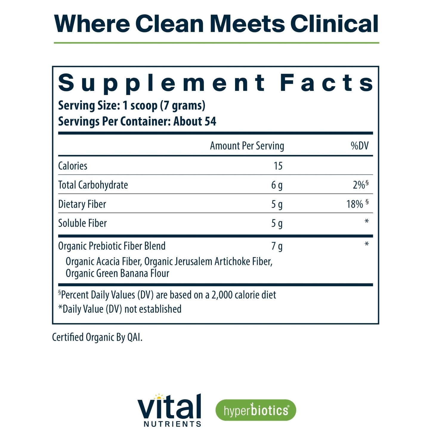 Hyperbiotics Vital Nutrients Organic Prebiotic Fiber Powder | Supports Gut Health and Digestive Regularity | Soluble Fiber Supplement for Women and Men - PrimeBioHealth - canada supplements