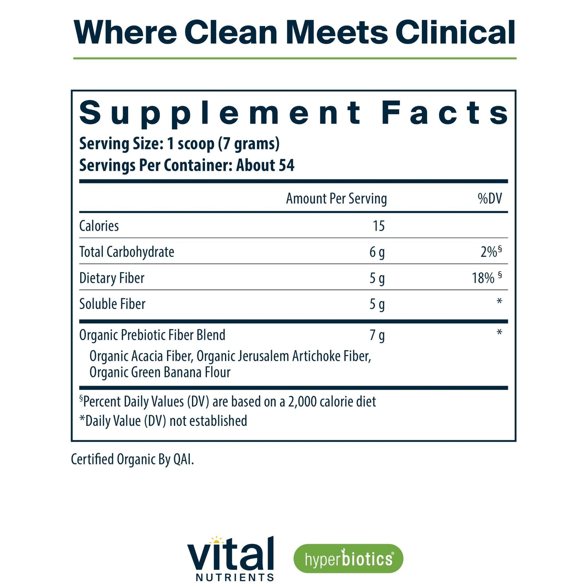 Hyperbiotics Vital Nutrients Organic Prebiotic Fiber Powder | Supports Gut Health and Digestive Regularity | Soluble Fiber Supplement for Women and Men - PrimeBioHealth - canada supplements