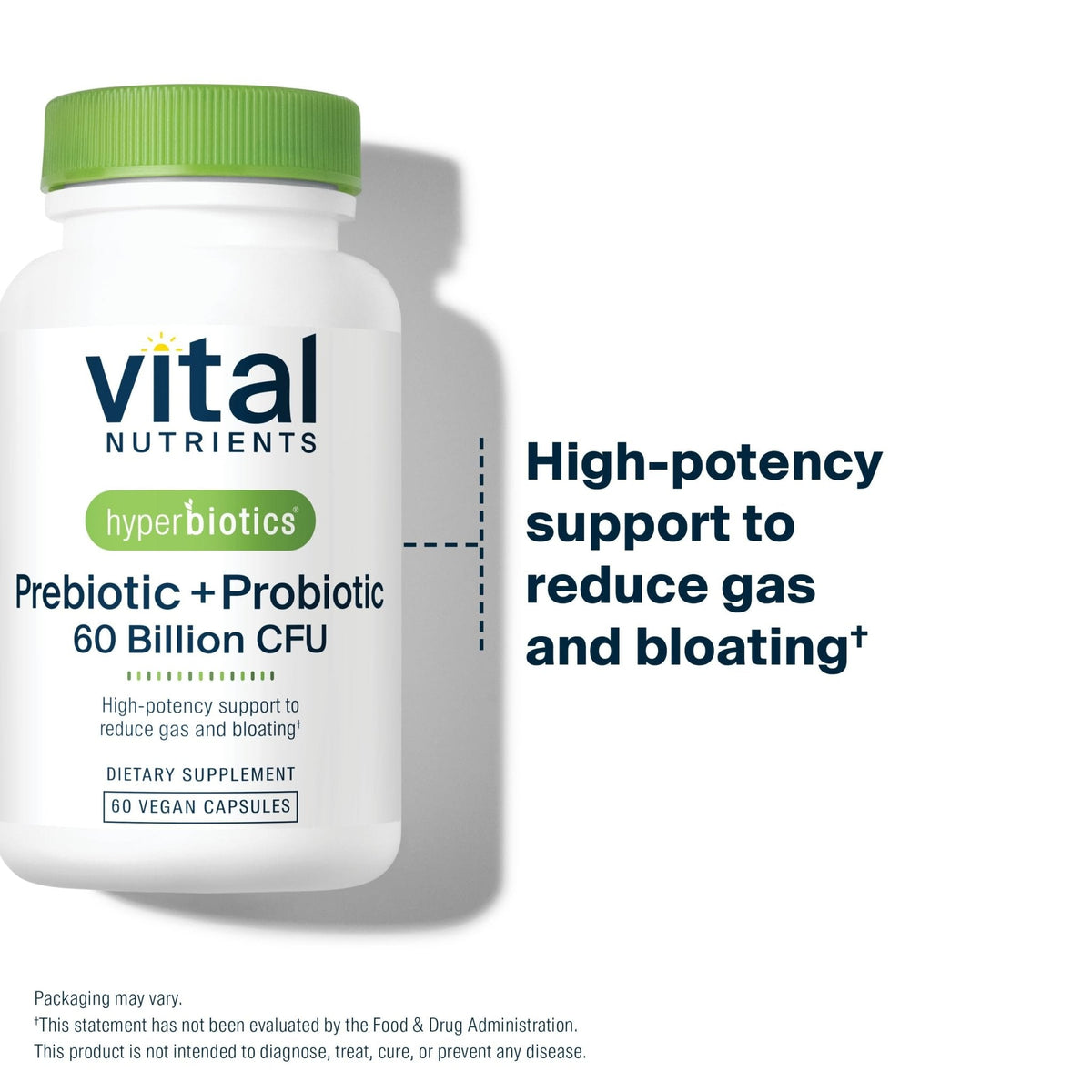 Hyperbiotics Vital Nutrients Prebiotic and Probiotic for Women and Men | 60 Billion CFU | Pre and Probiotics Supports Digestive Health, Constipation, - PrimeBioHealth - canada supplements