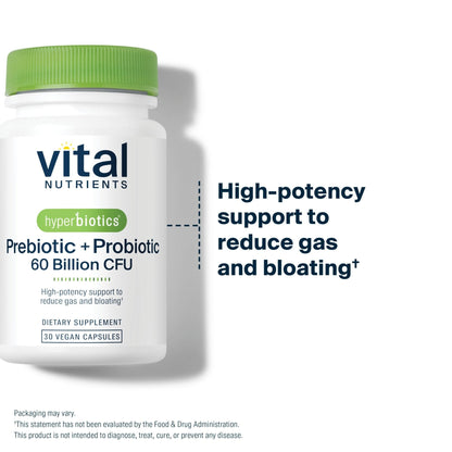 Hyperbiotics Vital Nutrients Prebiotic and Probiotic for Women and Men | 60 Billion CFU | Pre and Probiotics Supports Digestive Health, Constipation, Diarrhea, - PrimeBioHealth - canada supplements